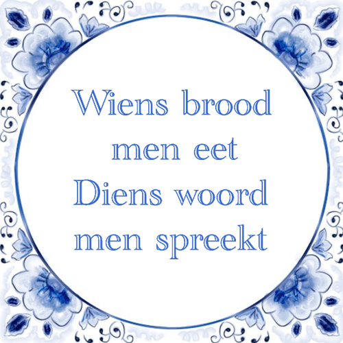 Wiens brood men eet, diens woord men spreekt. - Politics.be